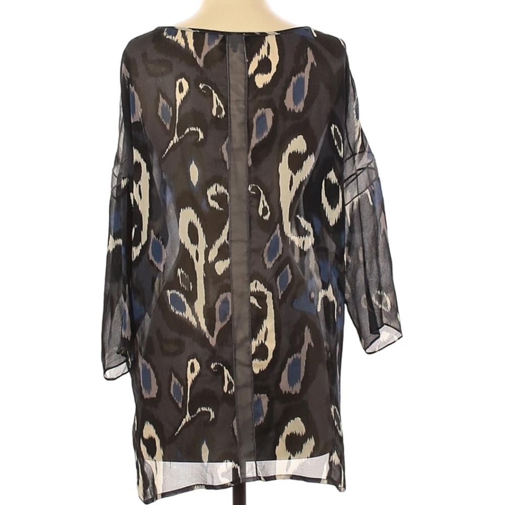 RAG & BONE silk semi-sheer Paisley top - Picture 3 of 9